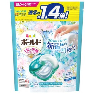 ボールド洗濯洗剤ジェルボール詰替用フレッシュフラワーサボン15粒×12袋(合計180粒)【1537232】