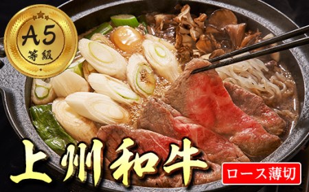 F20E-086群馬県産黒毛和牛ロース特上薄切