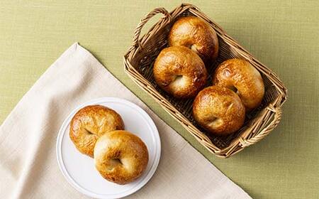 朝から並ぶ人気店！ 「つばめベーグル」のプレーンベーグル 6個 パン 食品 F21E-286