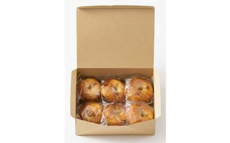 朝から並ぶ人気店！ 「つばめベーグル」のプレーンベーグル 6個 パン 食品 F21E-286