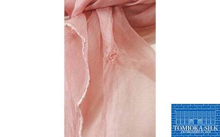 TOMIOKA SILK オーガンジーストール 「草木染」＜ブルーグレー＞ 富岡シルク 国産 草木染 プレミアム ストール 春繭 シルク 絹 青 ブルーグレー ファッション 贈り物 ギフト F21E-378