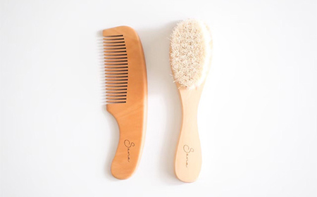 hairbrush&combset (刻印あり)ギフトセット 名入れ ヘアブラシ コーム 櫛 プレゼント 贈り物 記念品 ギフト ブナ F20E-965