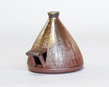 No.333 焼締窯変竪穴式住居形香炉