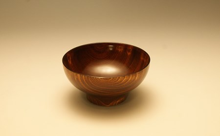 No.345 漆器 栃造ボウル(茶)