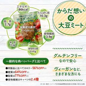 【原料は100％植物由来】こんにゃくと大豆で作ったサラダバーグ90g×10個 ダイエット こんにゃく 蒟蒻 大豆 おから 食物繊維 美肌 糖質制限 ローカロリー 糖質カット F21K-161