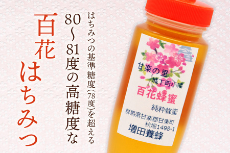 増田養蜂のはちみつ3本セット (百花)「KANRAブランド認定商品」｜国産 純粋はちみつ 蜂蜜 ハチミツ 無添加 とんがり容器 ボトル セット ハニー 産地直送 甘楽町 群馬県 [0212]