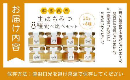 群馬県産「生はちみつ」８種食べ比べセット