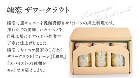 【 お歳暮 熨斗付】 ザワークラウト3本セット [AF018tu]