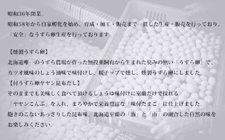 味付うずら卵ヤヤン昆布＆燻たまセット 【 ふるさと納税 人気 おすすめ ランキング 北海道 室蘭 うずらん たまご 卵 味付 うずら卵 昆布 燻たま 濃厚 セット 大容量 詰合せ 北海道 室蘭市 送料無料 】 MROF006