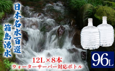 群馬の名水 箱島湧水 エアL  12L×8本 ウォーターサーバー 対応ボトル(2本×４回) 飲料 ドリンク 飲料類 水 ミネラルウォーター 名水 天然水