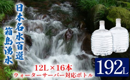 群馬の名水 箱島湧水 エアL  12L×16本 ウォーターサーバー 対応ボトル(2本×8回) 飲料 ドリンク 飲料類 水 ミネラルウォーター 名水 天然水