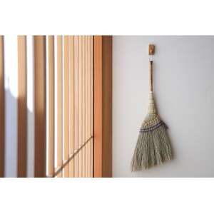 利根沼田の座敷箒(生品箒) 半柄袋箒_装飾品・工芸品     雑貨・日用品  日用品 _【1280267】