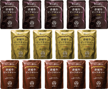 【赤城牛 ビーフカレー】三種食べ比べ（計14個） 昭和・平成・令和のビーフカレー カレー レトルト