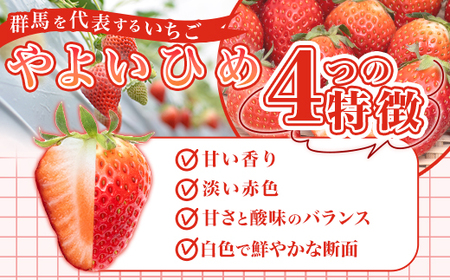 群馬県やよいひめ（いちご）約900g【３年連続金賞受賞！】