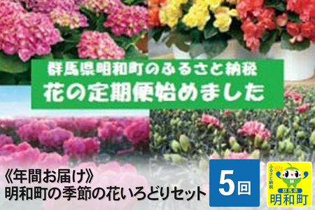 明和町の季節の花いろどりセット【年間5回お届け】