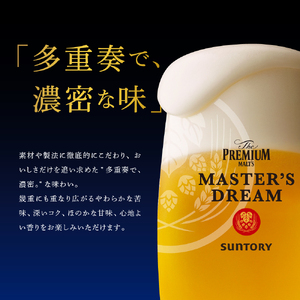 【12ヵ月定期便】2箱セット サントリー　マスターズドリーム　350ml×24本 12ヶ月コース(計24箱)   群馬県 千代田町 ※沖縄・離島地域へのお届け不可 送料無料 お取り寄せ お酒 生ビール ギフト 贈り物 プレゼント 人気 おすすめ コロナ 家飲み 晩酌 バーベキュー キャンプ ソロキャン アウトドア 濃密 贅沢 ご褒美