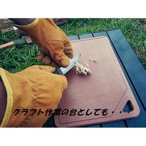 新素材アイセルウッド80!樹脂製薪割り台!刃物を傷めにくいちょうどいい硬さ!薪割り台(亀甲)