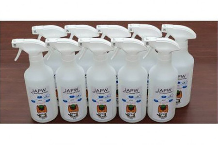 JAPW(強アルカリイオン水)スプレー式ボトル 500ml×10本セット