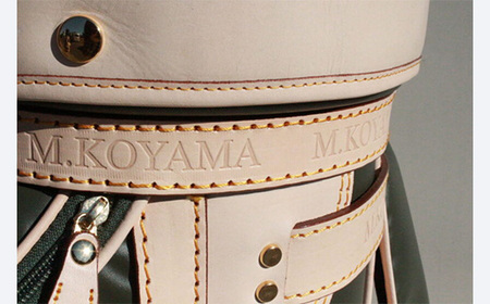 【小山ゴルフバック製作所】キャディバッグ CB-01 <PVC×ヌメ革> 【11100-0969】