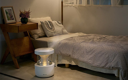 リズム プールレス加湿器 MIST 350 ライトグレー　【11100-1815】