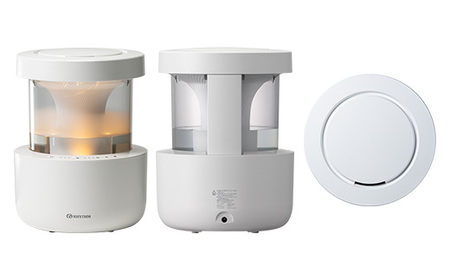 リズム プールレス加湿器 MIST 350 ライトグレー　【11100-1815】