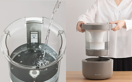 リズム プールレス加湿器 MIST 350 ウォームグレー　【11100-1816】