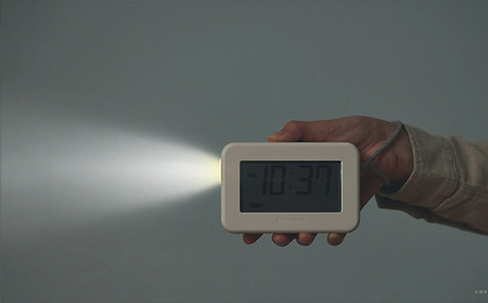 リズム LANTERNCLOCK ライトグレー　【11100-1819】