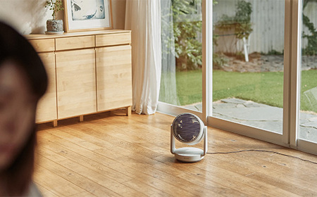 リズム 大風量2重反転ファン搭載サーキュレーター Silky Wind Circulator ライトグレー　【11100-1822】