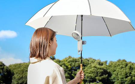 リズム 大風量2重反転ファン搭載ハンディファン Silky Wind Mobile 3.2 ライトグレー 【11100-1848】