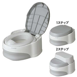 【118661】ベビーレーベル　洋式おまるでステップ　グレー（GL）　【11100-1715】