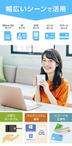 4in1カードリーダー　IC608　【11100-1979】