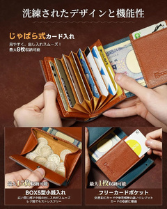 メンズ二つ折り財布 紺色 【11100-1994】