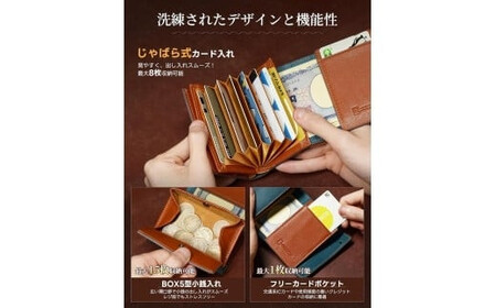 メンズ二つ折り財布 赤褐色　