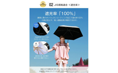 自動開閉折りたたみ傘 6本骨 ライトグレー× ホワイト