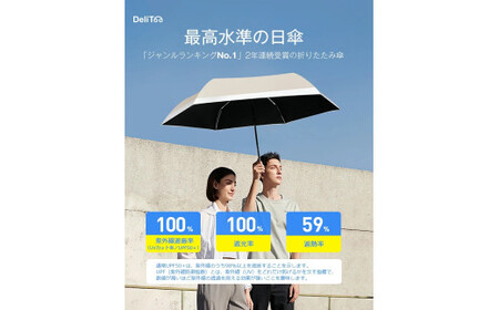 自動開閉折りたたみ傘 6本骨 ベビーブルー × ホワイト