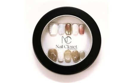 ネイルチップ ショート【月白】Lサイズ Antellijan大宮ネイルサロンのハンドメイド S2-L