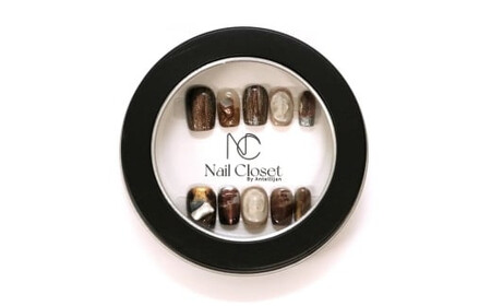 ネイルチップ　ショート【宵焔】Lサイズ　Antellijan大宮ネイルサロンのハンドメイド　S3-L