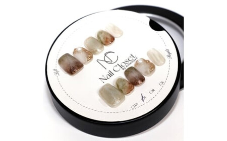 ネイルチップ　ショート【玉響】XSサイズ　Antellijan大宮ネイルサロンのハンドメイド　S5-XS　【11100-2118】