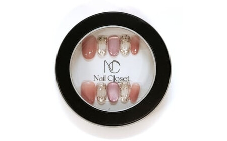 ネイルチップ　ミディアム【桜恋】Mサイズ　Antellijan大宮ネイルサロンのハンドメイド　M1-M