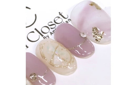 ネイルチップ ミディアム【月紫】Lサイズ Antellijan大宮ネイルサロンのハンドメイド M3-L