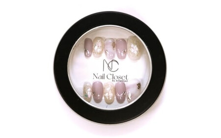 ネイルチップ ミディアム【月紫】Lサイズ Antellijan大宮ネイルサロンのハンドメイド M3-L