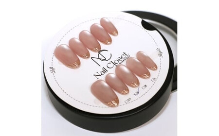 ネイルチップ　ミディアム【艶羽衣】XSサイズ　Antellijan大宮ネイルサロンのハンドメイド　M5-XS　【11100-2138】