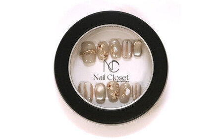 ネイルチップ　ミディアム【沙華】Mサイズ　Antellijan大宮ネイルサロンのハンドメイド　M8-M