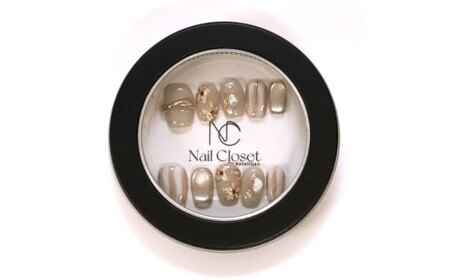 ネイルチップ ミディアム【沙華】Lサイズ Antellijan大宮ネイルサロンのハンドメイド M8-L