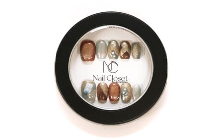 ネイルチップ ミディアム【宵のあかね】Mサイズ Antellijan大宮ネイルサロンのハンドメイド M9-M