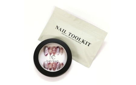 ネイルチップ　ロング【恋色パルフェ】Lサイズ　Antellijan大宮ネイルサロンのハンドメイド　L2-L