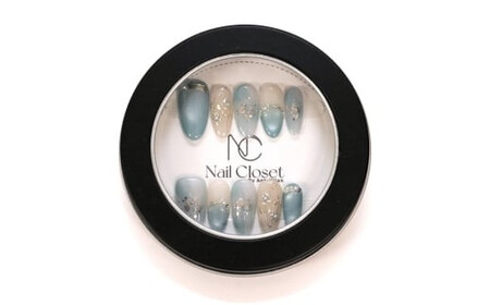 ネイルチップ ロング【朝露の庭】Sサイズ Antellijan大宮ネイルサロンのハンドメイド L3-S