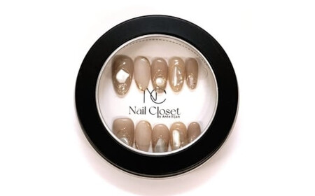 ネイルチップ ロング【月砂】Lサイズ Antellijan大宮ネイルサロンのハンドメイド L4-L