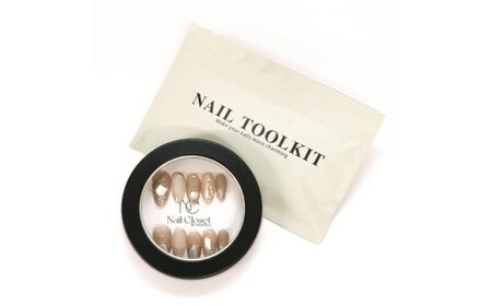 ネイルチップ ロング【月砂】Lサイズ Antellijan大宮ネイルサロンのハンドメイド L4-L