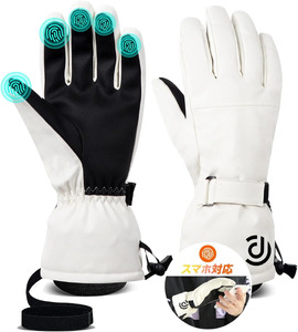 Arecomスキーグローブ　M　ホワイト　【11100-1725】
